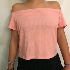 Pink off the shoulder top